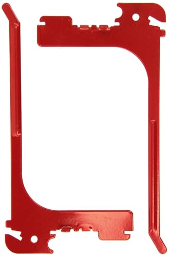 Wall Control 2 Pack Red 6in Reach Extended Slotted Hooks - Rust Resistant Metal Pegboard Hooks for Garage Tool Storage - color: Red, size: 2 Count