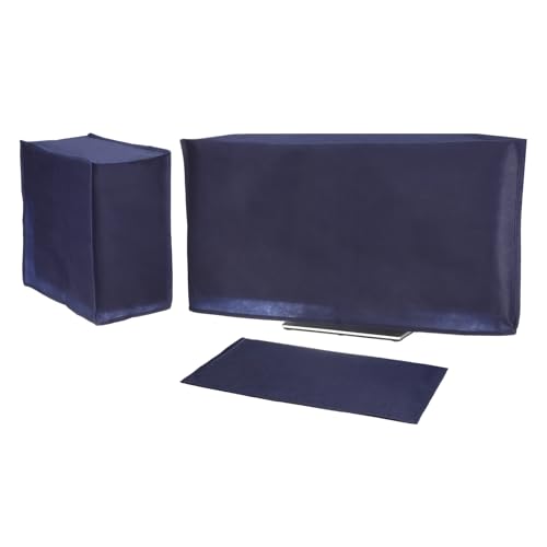 PATIKIL Computer Dust Cover Set, 34" Monitor Keyboard and Host PC Dust Proof Computer Protection Case for Desktop PC CPU Protector - 3Pcs (Blue) - size: 34"