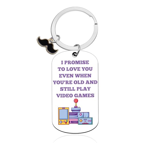 Vadaka Gamer Gifts for Men Boyfriend Husband Gamer Keychain Gaming Accessories Keychain Gamers Stuffers Gift Couple Keychains for Him Her His and Hers Gift Valentine's Day Anniversary Birthday Gifts