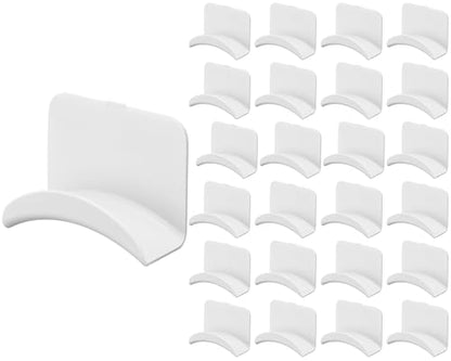 Wonderjune 12 Pcs Headphone Wall Hangers Adhesive Gaming Headset Holder Hooks for Wall Mount Strong Universal Stand Hooks for Most Headphone Controller, Hat, Baseball Caps, Door, Closet (White) - color: White