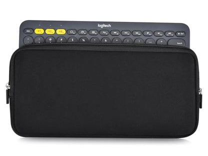 DAMMOMKO Logitech K380 Keyboard Sleeve Case Cover for Logitech Pebble Keys 2 K380s & K380 Bluetooth Keyboard, Neoprene Keyboard Travel Case Padded Shockproof Protective Bag, Black