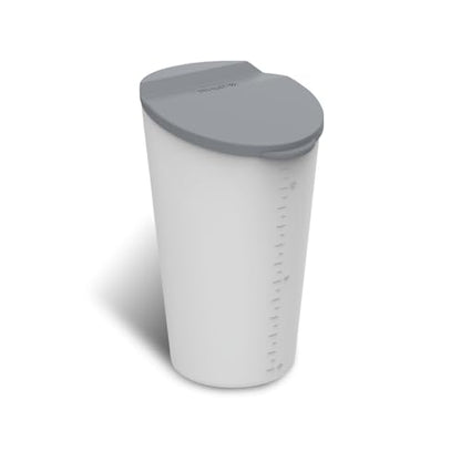 BMZX Car Trash Can with Lid - Small Car Cup Holder Trash Bin, Fits Auto, Home, Office - Grey 1 Pack - color: Grey