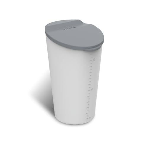 BMZX Car Trash Can with Lid - Small Car Cup Holder Trash Bin, Fits Auto, Home, Office - Grey 1 Pack - color: Grey