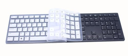 Silicone Keyboard Skin Cover Compatible for Dell Wireless Bluetooth Keyboard KM7321W, Dell Pro Keyboard KB500 & KM5221W (White) - color: White