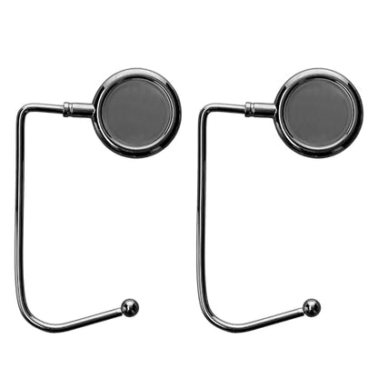 kwmobile Purse Hook for Table - Set of 2 Purse Holder - Handbag Hanger - Portable Bag Holder - Bag Hooks for Desk - Table Hook Dark Slate - color: Dark Slate