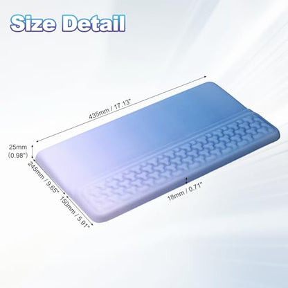 PATIKIL Computer Keyboard Stand with Wrist Rest, Computer Wrist Support Pad, Keyboard Stand Riser Holder Pad for Office Desk Gaming Home, Blue and Silver - color: Blue and Silver