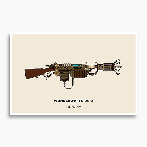 SnooozeWorks Wunderwaffe DG-2 Illustration Poster, Unframed, Premium Photo Paper - Perfect Decor for Gamers (18"x24") - size: 18"x24"