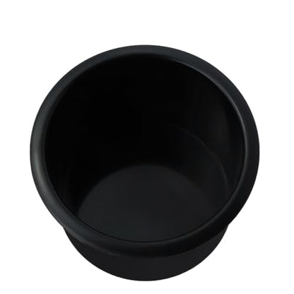 Dnyta 2Pcs 3.8" x 2.6" Black Plastic Cup Holder Insert, Sofa Recliner Car Seat Cups Holder Replacement, Poker Table Cup Holders, for Table, Sofa, Boats, Truck, Car - color: 2pcs, Black, size: 3.8" x 2.6", Bottom U-shaped groove