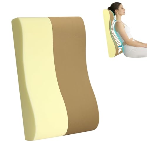 2-in-1 Neck Pillow Lumbar Support Pillow for Recliner Couch & Nursery Glider Chairs- High-Resilient Foam Cushion Ergonomic Back Support for Comfort in Rocking, Feeding, Nursing Brown S - color: Brown, size: Size S for 5.1-5.4ft.