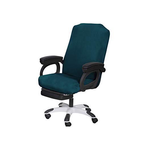 SARAFLORA Office Chair Covers - Large, Sapphire - Removable Computer Chair Covers with Zipper for Universal Rotating Chairs Desk Chairs Cover High Back Chair Seat Washable Protector for Pet - color: Sapphire, size: Large | 1PCS