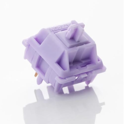 OOCTPK Chilkey POM Purple Linear Keyboard Switches for Mechanical Gaming Keyboard, 20gf Min Force 5-Pin Pre Lubed Creamy Clacky Switches with Double Stage Spring (35pcs) - color: WS Switches-POM-35pcs
