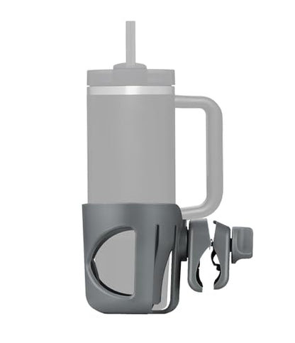 New Stroller Cup Holder for Stanley Quencher H2.0 (30 & 40 Oz. Models), Also Compatible with Stanley IceFlow (20 & 30 Oz. Models) - Gray - color: gray