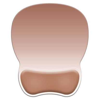Ergonomic Mouse Pad with Wrist Rest, Comfortable Gel Concave Mouse Pad | Pain Relief Mouse Pads with Smooth Wrist Support for Office & Home Gradient Light Brown - color: Gradient Light Brown