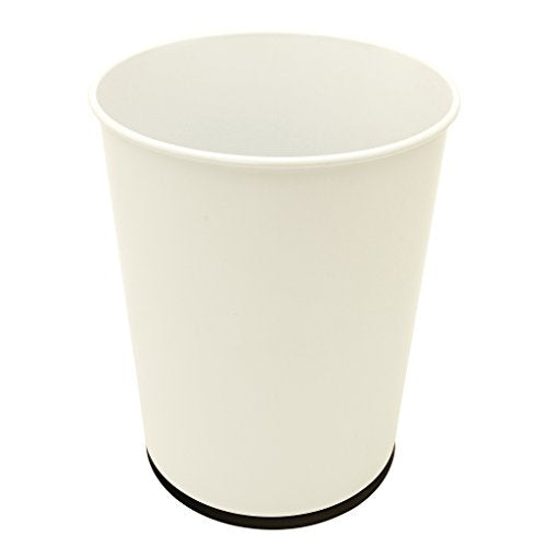 Bath Bliss 5 Liter Small Wastebasket | Round Open Top | Trash Can | Bathroom | Bedroom | Kitchen | Office | Dorm | Disposal Waste Bin | Garbage | White - color: White, size: 1 Pack