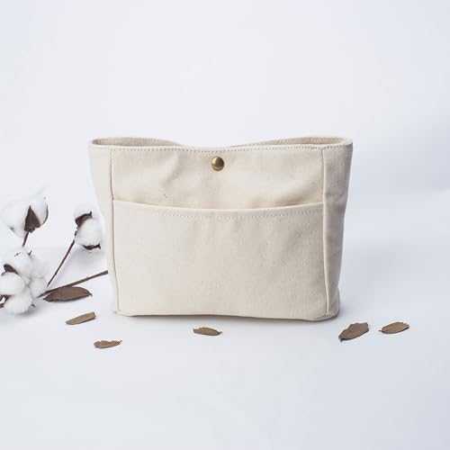 YONEBN waterproof Storage Bag Lightweight Large Capacity nylon Bag Inner Bag Handbag Organizer - color: Canvas/Beige