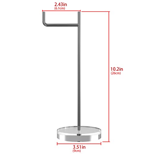 GEEKRIA Headphone Stand with Clear Acrylic Base, Steel Support Rod and Easy Assembly, Desktop Headset Holder for AirPods Max, Sony WH-1000XM Series and Other Over-Ear Headphones