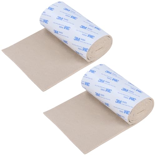 Felt Furniture Pads, Non Slip Self Adhesive Cuttable Felt Tape Beige Heavy Duty Felts Strip Roll for Protecting Hardwood Floors Chair Wall Protector (40 x 5 x 0.12 Inch, 2 Pack) - color: Beige, size: 5" x 40" (2 Pack)
