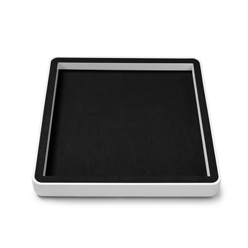 Oirlv Microfiber Jewelry Tray Showcase Display Base Empty Plate Luxury Multi-Compartment Jewelry Organizer - style: P13725