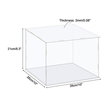 MECCANIXITY Acrylic Display Case Box Clear Dustproof Protection Showcase 10x10x8.3 Inch for Collectibles Display - size: 10x10x8.3 Inch