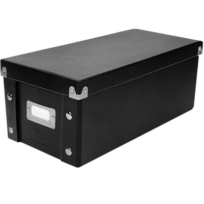 Snap-N-Store DVD Storage Box - Durable Disc Holder with Lid to Store for Discs (1 Pack - DVD, Black)