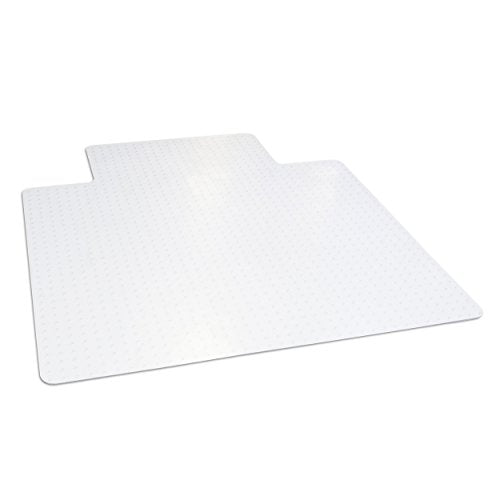 Dimex Office Chair Mat for Low‑Pile Carpet – 45" x 53" Clear Desk Floor Protector with Lip, Smooth Glide PVC for Rolling Chairs - size: 45" x 53" x .11"