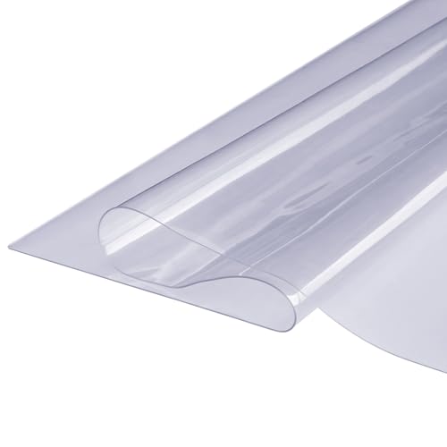 VEVOR Clear Table Cover Protector, 1.5mm Thick 36 x 72 in PVC Plastic Tablecloth, Waterproof & Oil Spill Proof, Customizable Rectangle Table Cover for Writing Desk, Coffee Table, Dining Room Table - size: 72" x 36" (Rectangular)