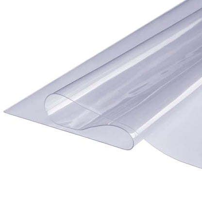 VEVOR Clear Table Cover Protector, 1.5mm Thick 36 x 72 in PVC Plastic Tablecloth, Waterproof & Oil Spill Proof, Customizable Rectangle Table Cover for Writing Desk, Coffee Table, Dining Room Table - size: 72" x 36" (Rectangular)