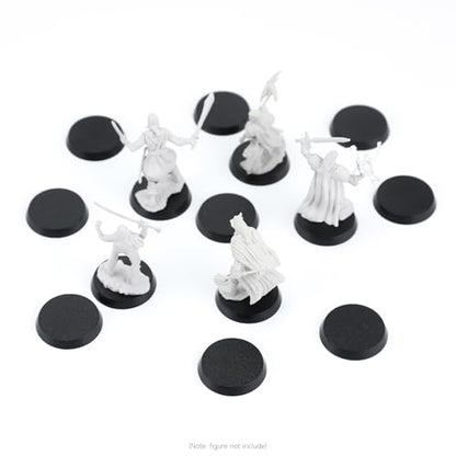 SIXPOINTS 100 Pieces Acrylic Miniature Bases,25mm/0.98inch Round Model Bases 3.6mm/0.14 Thick Circular Figure Display Stands Compatible with Gaming Miniatures or Wargames Role Playing Board Game Figure Toy (100PCS-25mm-black round) - color: 100PCS-25mm-bl