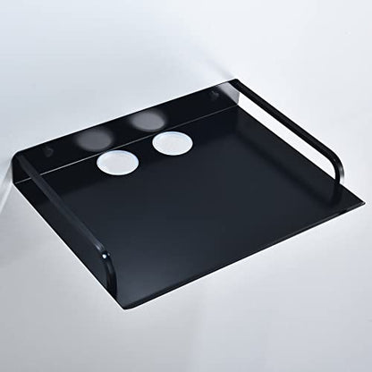 HNVNER Floating Shelf for TV Components, Wall Mounted Projector Shelf Metal Entertainment Center Shelves for Router, Modem, Cable Boxe, Game Console, DVD Player, HiFi Receiver (1PCS, 12" x 10") - color: 1 Layer-large-1pcs