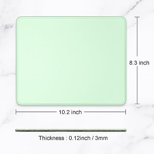 Hsurbtra Mouse Pad, Premium-Textured Square Mousepad 10.2 x 8.3 Inch, Stitched Edge Anti-Slip Waterproof Rubber Pretty Cute Computer Mat for Office Gaming Laptop Women Kids Lake Green - color: Lake Green, size: Square Mousepad (10.2" x 8.3")
