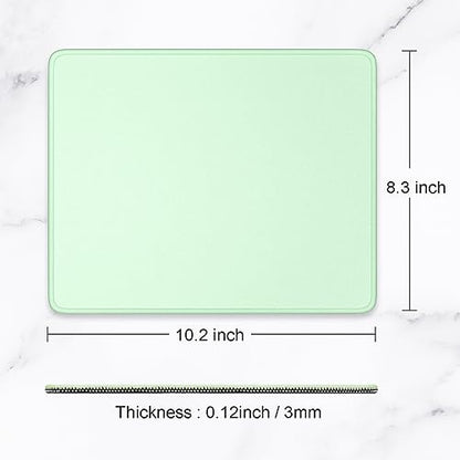 Hsurbtra Mouse Pad, Premium-Textured Square Mousepad 10.2 x 8.3 Inch, Stitched Edge Anti-Slip Waterproof Rubber Pretty Cute Computer Mat for Office Gaming Laptop Women Kids Lake Green - color: Lake Green, size: Square Mousepad (10.2" x 8.3")