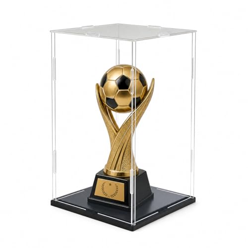 Clear Acrylic Display Case, 8*8*12inch (20*20*H30cm) | Assemble Cube Display Box, Black Base, Dustproof Protection, For Collectibles Memorabilia Figurines - size: 8 x 8 x 12 inches