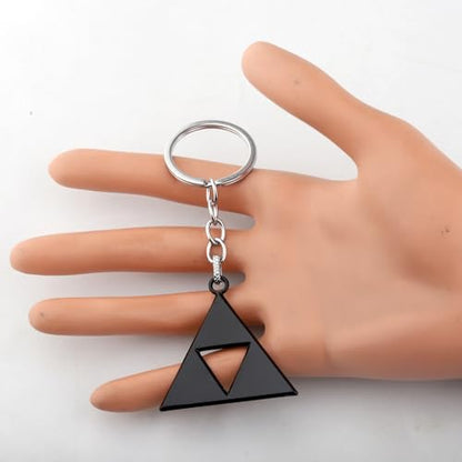 PLITI Video Game Inspired Gift Video Game Lover Gift Triangle Symbol Keychain For Gamer - color: Triangle Kybl