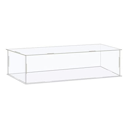 MECCANIXITY Acrylic Display Case Box Clear Dustproof Protection Showcase 12.2x4.3x4.3 Inch for Collectibles Display - size: 12.2x4.3x4.3 Inch