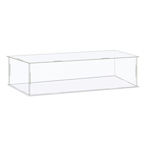 MECCANIXITY Acrylic Display Case Box Clear Dustproof Protection Showcase 12.2x4.3x4.3 Inch for Collectibles Display - size: 12.2x4.3x4.3 Inch