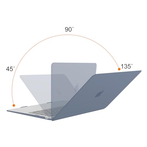 MOSISO Compatible with MacBook Air 13 inch Case M1 2021 2020 2019 2018 Release A2337 A2179 A1932 Touch ID, Plastic Hard Shell Cover&Keyboard Cover for MacBook Air 13.3 inch Case M1, Haze Blue - color: Haze Blue