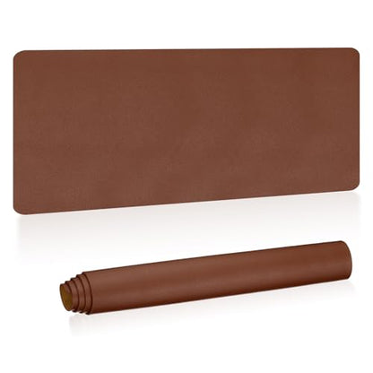 Patikil Large Desk Mat, 48"x17" Non-Slip Waterproof PU Leather Desk Pad Dark Brown - color: Dark Brown, size: 48"x17"