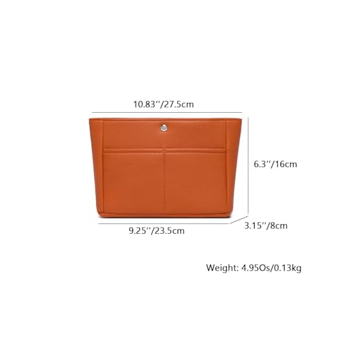 YONEBN waterproof Storage Bag Lightweight Large Capacity nylon Bag Inner Bag Handbag Organizer - color: Pu/Vitality Orange