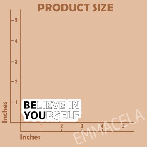 (3PCS) Believe in Yourself Sticker, Inspirational Stickers - Motivational Vinyl Decal for Laptop, Tumbler, Water Bottle, Scrapbook Size 3" x 1.2 " - color: Believe in Yourself