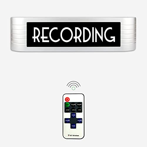 Recording Led Sign for Twitch, Tiktok, YouTube Streamers/Gamers - Live Streaming/Recording Light Sign – Red Cool Led Signs for Studio, Wall, Bedroom, Game Room Decor