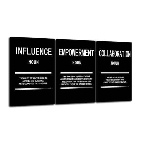 Influence Collaboration Empowerment Inspirational Wall Art Motivational Leadership Print Canvas Poster Painting for Office Modern Inspiring Artwork for Home Living Room Wall Decor[48''Wx 24''H] - color: Inspirational-12, size: 24.00" x 48.00"