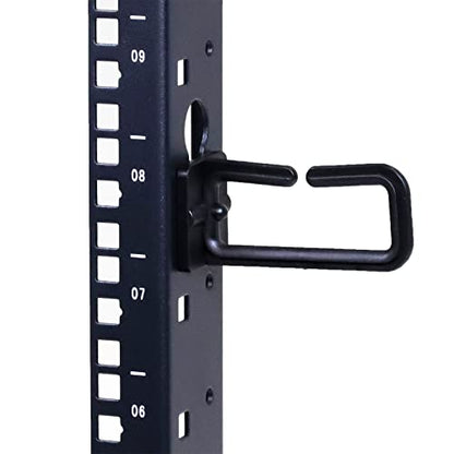 AEONS 18U 4-Post IT Open Frame Server Rack 19 Inch Depth-Adjustable (22" to 40") Network Equipment AV Gear w/Cable Management - style: 18U-4Post