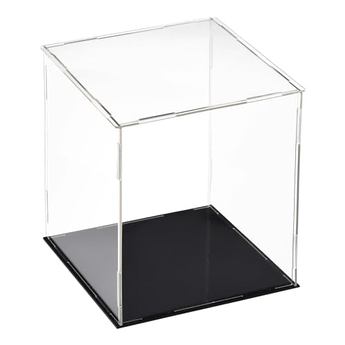 uxcell Acrylic Clear Display Case Box Dustproof Protection Showcase Cube Collectibles Show Box 7.9x7.9x9.8inch - size: 7.9x7.9x9.8inch