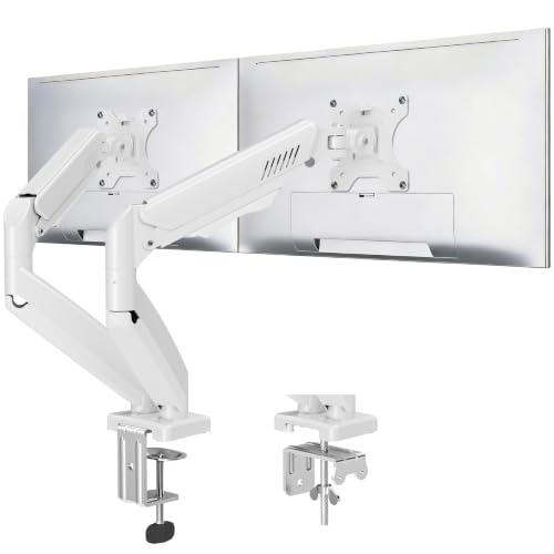 Dual Monitor Stand fits up to 32 inch, 4.4-19.8 lbs Computer Screens, Dual Monitor Desk Mount Height Adjustable, Monitor Arms for 2 Monitors, Home Office VESA Mounts, Freelift White - color: White, size: Dual