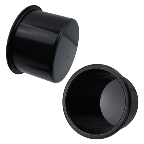 Dnyta 2Pcs 4" x 2.5" Black Plastic Cup Holder Insert, Sofa Recliner Car Seat Cups Holder Replacement, Poker Table Cup Holders, for Table, Sofa, Boats, Truck, Car - color: 2pcs, Black, size: 4" x 2.6", Regular style
