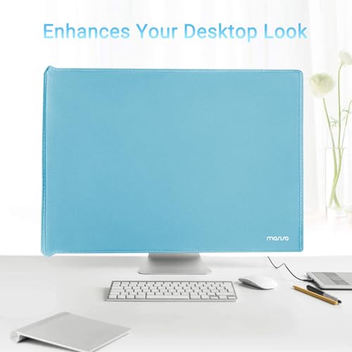 MOSISO Monitor Dust Cover 26, 27, 28, 29 inch Anti-Static Dustproof LCD/LED/HD Panel Case Computer Screen Protective Sleeve Compatible with iMac 27 inch, 26-29 inch PC, Desktop and TV, Sky Blue - color: Sky Blue, size: 26-29 inch