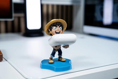 Cableguys Minis One Piece Luffy Phone Stand & Earbuds Holder - Phone Holder for Desk and Bedside, Earbud Holders for Cell Phones, Earphone & Small Devices, Fun Desk Accessories for Kids and Adults