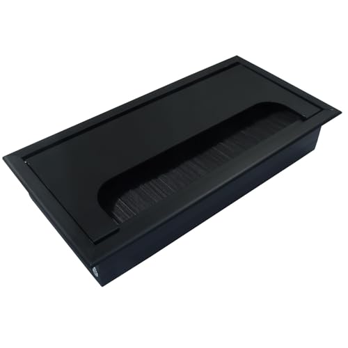 Cable Grommet, 160mm x 80mm Rectangle Hole Cover for Desk Organizers, Black Desk Grommet Hole Cover for Computer Desk Table - color: Black, size: 160 x 80mm