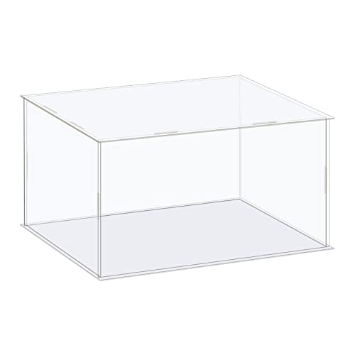 MECCANIXITY Acrylic Display Case Box Clear Dustproof Protection Showcase 12.2x8.3x6.3 Inch for Collectibles Display - size: 12.2x8.3x6.3 Inch