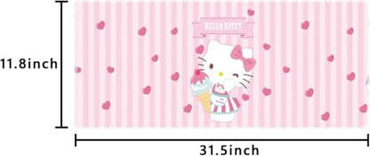 Kitty Girly Cute Gaming Mouse Pads, Long Extended Desk Mat, Extra Large Girl Anime Mousepad Keyboard Pads for Work Game Office Home (Kitty) - color: Kitty
